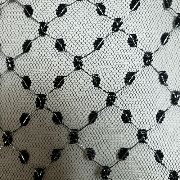 Nasty Gal NWT black mesh metallic bodysuit size 0 - Picture 6 of 13